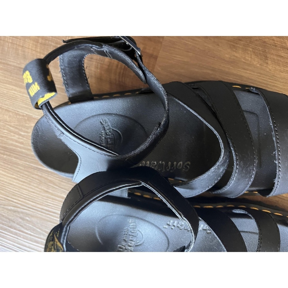 Dr. Martens Blaire Shoes Womens Size 10 Sandals Black Leather Gladiator Platform - Picture 2 of 6